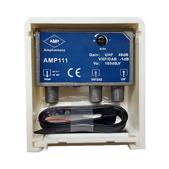 Amplificador de mástil 2E 0dB VHF+DAB/ 40dB UHF "LTE"