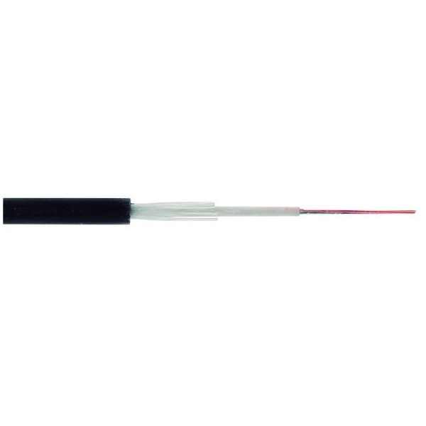 AMP808 Cable 6 fibras ópticas MM monotubo holgada 50/125 OM3-150 LSZH-FR negro
